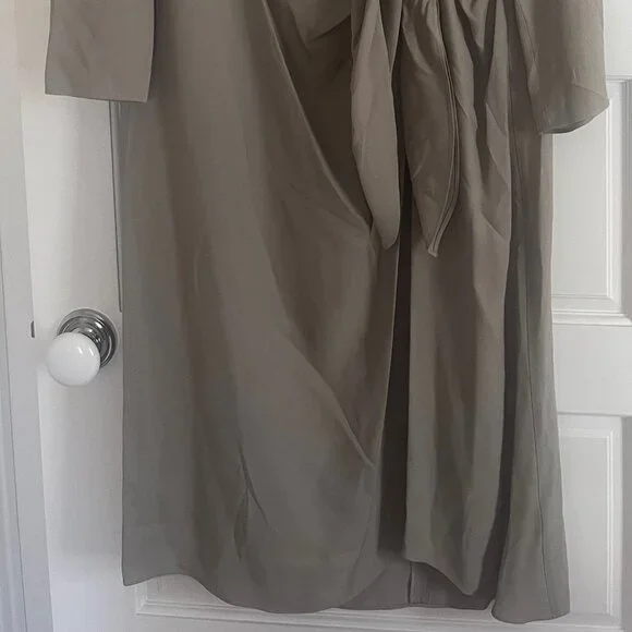 Tibi Feather Weight Eco Crepe Benedict Dress - Grey - 4 - Picture 6 of 12